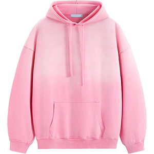 Sweat-shirt rose à capuche avec poche avant, coupe classique, unisexe, style décontracté, style automne, 100% coton, tricoté en French Terry - Product Image 1