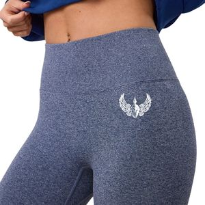 Legging d'entraînement taille haute bleu fumé pour femme, extensible, pour fitness, yoga et sport - Product Image 4