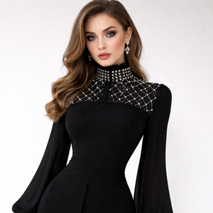 Blazer extragrande de doble botonadura premium para mujer, estilo tweed texturizado, blazer llamativo para oficina - Product Image 2