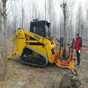 Chargeuse compacte sur chenilles avec chargeur frontal, commande hydraulique, modèles TS65 TS100, chenilles avec moteur 56KW et broyeur forestier - Product Image 3