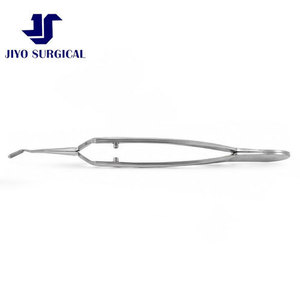 Pince à nucléus Dodick Premium de 4 1/4 pouces pour chirurgie de la cataracte avec mâchoires à lame dentelée et poignée à action croisée plate - Product Image 5