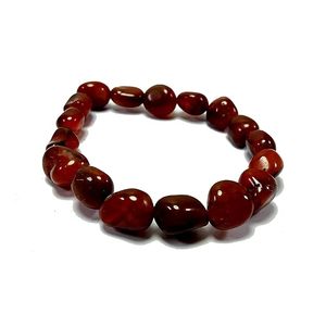 Crystal <b>bracelet</b> <b>Red</b> Carnelian Tumbled <b>Bracelet</b> Beads 8mm Stone Crystal Gemstone Fashion Jewelry Men and - Product Image 4