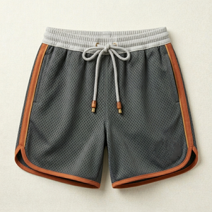Men's Solid Board Shorts Quick Dry Elastic Waist <b>Mid</b> Waterproof High Street Style Casual Swimwear Polyester Fabric - Product Image 6