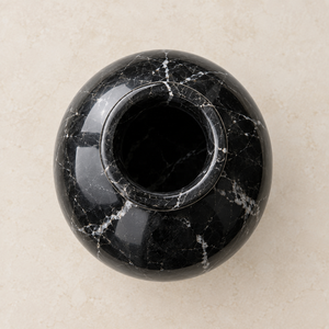 Jarrón Clásico de Ónix Negro Natural Pulido, Hecho a Mano, con Cuello Corto, para Flores, Varios Colores, Venta al por Mayor, Personalizable para Navidad - Product Image 3