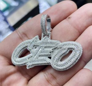 Pendentif lettre CEO Iced Out Hip Hop en Moissanite Baguette pour collier - Product Image 3