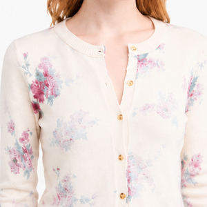 Cárdigan de Invierno para Mujer con Estampado Floral, Manga Larga, Cuello Redondo, Suéter de Punto, Estilo Casual, Lana y Viscosa, Largo Regular - Product Image 4