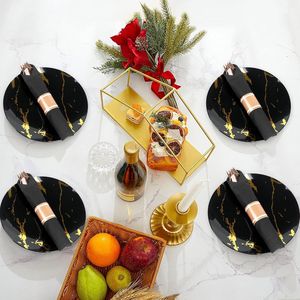 Set di posate in plastica color oro rosa pre-rollate, 50 pezzi, kit monouso per feste, 50 forchette, 50 cucchiai, 50 coltelli, tovaglioli inclusi - Product Image 5