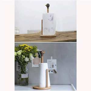 ที่วางผ้าเช็ดมือไม้แบบตั้งโต๊ะ ติดตั้งง่าย ที่แขวนผ้าเช็ดมือสำหรับห้องครัวและห้องน้ำ - Product Image 3