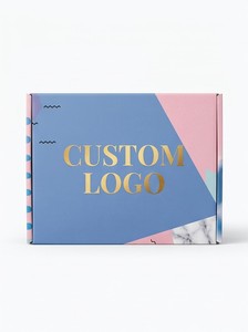 Caja de Regalo Rígida Rectangular Rosa con Logotipo Personalizado y Diseño de Acuarela para Empaque de Artesanías - Product Image 2
