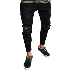 MJ122 Offre Spéciale streetstyle jean déchiré pantalon de hombre imprimé pantalon de créateur jeans patch jeans hommes - Product Image 2