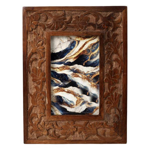 Marco de Fotos Rústico de Madera Estilo Granja, Decoración Vintage para Mesa de Oficina u Hogar - Product Image 1