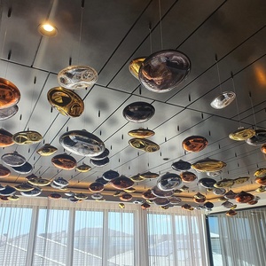 Lampadario Moderno a Goccia d'Acqua, Grande Lampada Decorativa a Sospensione, <span class=keywords><strong>Lampadari</strong></span> in Vetro Soffiato <span class=keywords><strong>per</strong></span> Progetti Alberghieri - Product Image 6