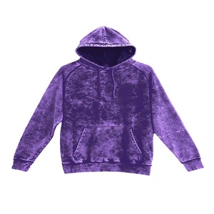 Sweat à capuche court pour homme en molleton de coton ciré noir délavé à l'acide, 2 tons de couleur, 500 GSM, tricoté, hiver, avec logo OEM - Product Image 5