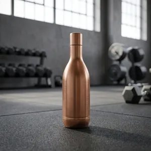 <b>Copper</b> Water <b>Bottle</b> | Pure <b>Copper</b> <b>Drinking</b> <b>Bottle</b> | Champagne Shape <b>Copper</b> <b>Bottle</b> | Handmade <b>Copper</b> Water <b>Bottle</b> - Product Image 6