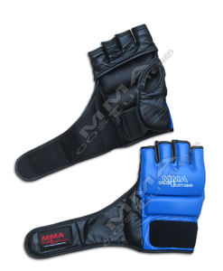 Guantes de Grappling de Piel Sintética PU al por Mayor, Azul y Negro |   Guantes de Entrenamiento y Competición con Logotipo Personalizado |   Proveedor OEM ODM - Product Image 2