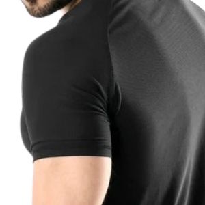 T-shirt à manches courtes pour homme, col en V, noir, coupe ajustée, décontracté, basique, léger, pour l'entraînement sportif, la course à pied, la salle de sport, les exercices - Product Image 5