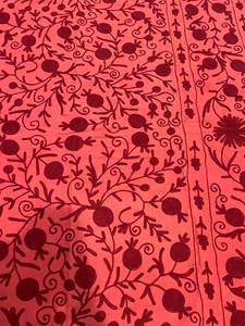 Floral Embroidered Aari Work Kashmiri Hand Embroidered Woolen Medium <b>Weight</b> Breathable Women's Embroidery <b>Fabric</b> - Product Image 4