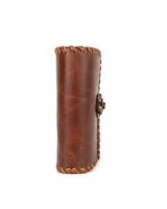 High Quality Genuine Leather Bound Journal Antique Brass Clasp Contrast <b>Stitching</b> Corporate <b>Gift</b> Manufacturer - Product Image 4