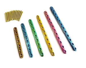 <b>Set</b> of 6 Titanium for LCP 5.0mm Narrow Plate with 5mm for LCP <b>Screw</b> 50pcs Veterinary Orthopedic Implants Premium Quality - Product Image 1
