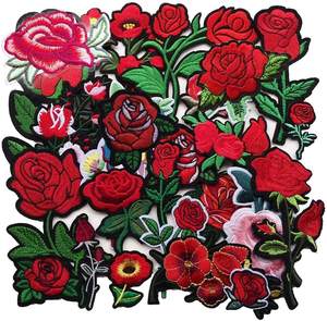 Patch brodé de fleurs de rose de haute qualité, thermocollant, pour chapeaux, sacs, vestes, casquettes, DIY, mode - Product Image 6