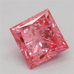 Diamante Suelto Cultivado en Laboratorio, Certificado IGI, Color Rosa Intenso, Claridad VVS-VS, Corte Princesa, para Joyería, Anillo de Compromiso - Product Image 2