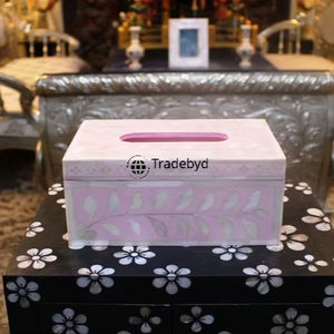 Boîte à mouchoirs et support décoratif faits à la main en os incrusté, écologiques et personnalisés, pour une décoration intérieure haut de gamme Tradebyd - Product Image 1