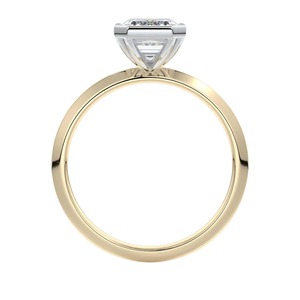 Bague de mariage en diamant synthétique de laboratoire certifié IGI, taille émeraude 2,00 carats, clarté VS1, couleur F, fabrication de bijoux en diamant CVD, or 18 carats - Product Image 2