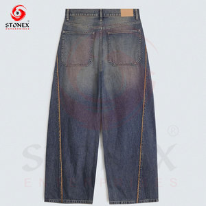 Jeans de Mezclilla para Hombre, Corte Ancho, Lavado Oscuro, Algodón Premium, Corte Regular, Ecológicos, Diseño Personalizado, Moda Urbana - Product Image 6