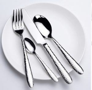 Ensemble de couverts en acier inoxydable, finition miroir, manche long, design minimaliste, passe au lave-vaisselle, vaisselle de mariage, cuillère, fourchette, couteau - Product Image 1