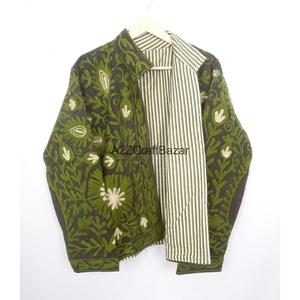 Veste d'hiver pour femme, faite à la main, brodée, en cotrise non tissé, longueur normale, écologique, séchage rapide, respirante, en coton - Product Image 4