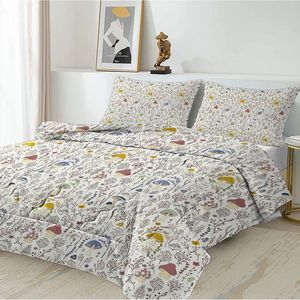 Set Copripiumino con Motivo 3D a Fungo, Misura Queen, Morbido Set da Letto con 2 Federe, Chiusura con Cerniera, per Uso Domestico e Decorazione Divano, Set 3 Pezzi - Product Image 2