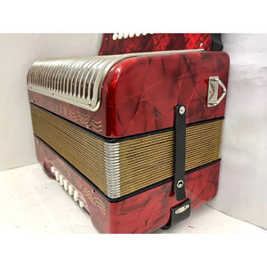 Acordeón de Botones Hohner Corona II Xtreme FBbEb Original, Nuevo y Auténtico, con Funda y Correas, Color Negro Jet - Product Image 1