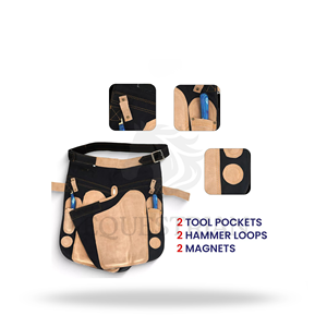 Farrier Leather Apron Horse Hoof Trimming Apron Split Leg Farrier Chaps with Tool Pockets - Product Image 6