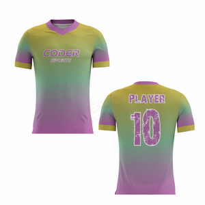 Uniforme de Fútbol de Diseño Personalizado, Cuello Redondo, Manga Corta, con Nombre y Número Impresos, Servicio OEM, 100% Poliéster, Secado Rápido, Transpirable - Product Image 3