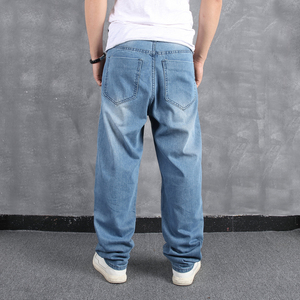 Jeans Casuales de Mezclilla Azul Claro para Hombre, Corte Recto Clásico, 100% Algodón, Ropa Urbana Ecológica, Venta al Por Mayor - Product Image 6