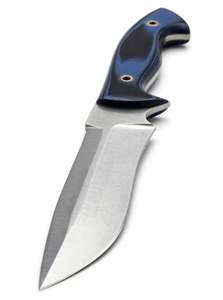 Herramienta Utilitaria Recurvada de Acero Satinado de Alta Resistencia y Precisión con Mango Contorneado de Compuesto G10 Azul - Product Image 2