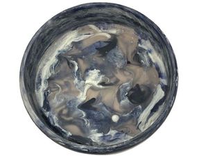 Blue MOP Resin Scalloped Shell Shaped Decorative Bowl Handmade Iridescent Fruit Salad Dish for <b>Tabletop</b> Centerpiece Kitchen Home - Product Image 2