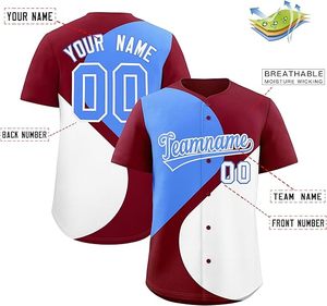 Jersey de Béisbol Personalizado Sublimado para Hombre, Cuello Redondo, Camiseta de Béisbol, Ropa de Equipo - Product Image 2