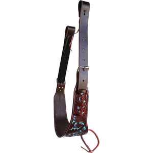 Sangle en cuir marron usiné Cinch Horse Western Saddle Billets avec logo personnalisé Horse Products - Product Image 2