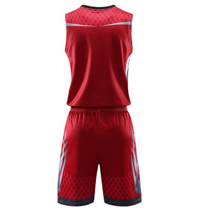 Conjunto de Camiseta Deportiva sin Mangas y Pantalones Cortos de Malla Transpirable de Poliéster, Secado Rápido, Absorbe la Humedad, Personalizado con Estampado de Baloncesto, Tallas Grandes - Product Image 5