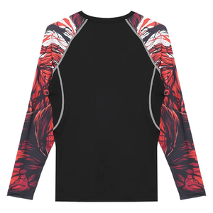 Camiseta de Compresión de Manga Larga para Hombre, Diseño Sublimado, Secado Rápido, Color Rojo y Negro - Product Image 6