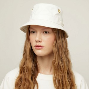 Último Estilo, Sombrero de Pescador de Algodón Blanco al por Mayor con Ventilación de Ojales, Sombrero Casual Unisex de Playa para Verano con Cordón para Adultos - Product Image 1