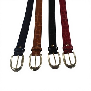 OEM Customised Unisex American Cow Hide Leather Belt in Blue Green Brown & Chocolate with Square Steel Buckle for Kids & Girls - Product Image 6