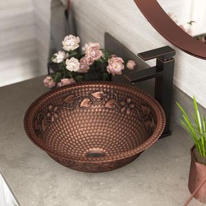 Hermoso Lavabo de Cobre Premium para Encimera, Fregadero Decorativo Hecho a Mano, Accesorio de Baño Artístico, Realce Metálico Artístico - Product Image 4