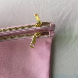 PFIVE Custom Eco-Friendly Large Capacity Recycled <b>Plain</b> Cotton <b>Canvas</b> Cosmetic <b>Bag</b> Small Zipper Makeup Pouch Personal Logo - Product Image 2