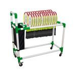 Chariot de transport portable à quatre roues de qualité standard pour le stockage/le transport de 35 raquettes de squash/tennis, export OEM - Product Image 3