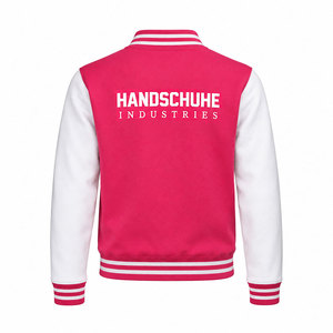 Veste universitaire rose et blanche de qualité supérieure pour femmes, avec lettres brodées, boutons, manteau tendance, veste universitaire - Product Image 2