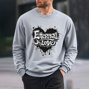 Sudadera de Forro Polar Personalizada para Hombre, Manga Larga, 100% Algodón, Cuello Redondo, Corte Regular, Informal, Sólida, Ecológica, para Invierno, Comercio Exterior - Product Image 1