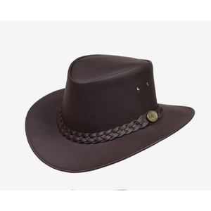 Sombrero Vaquero de Cuero Genuino, Estilo Vintage, Ala Ancha, para Hombre y Mujer - Product Image 1