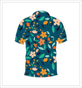 เสื้อโปโลผู้ชายพิมพ์ลายดอกไม้สีน้ำเงินเข้มแขนสั้นลำลองแฟชั่นฤดูร้อนเสื้อโปโลกอล์ฟ - Product Image 5